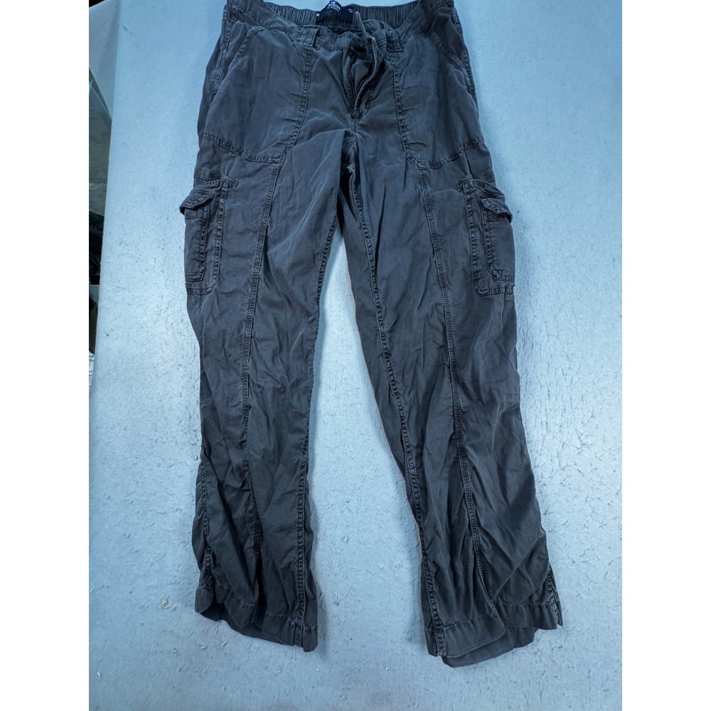 Hollister California Baggy Pants Mens Medium Gray Cargo Pockets Low Rise Outdoor